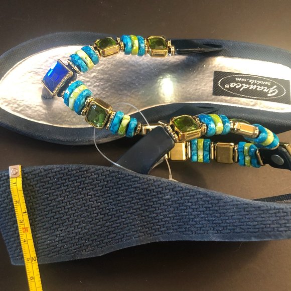 Grandco Sandals ~ Jade ~ Dark Blue Sole - Picture 3 of 3